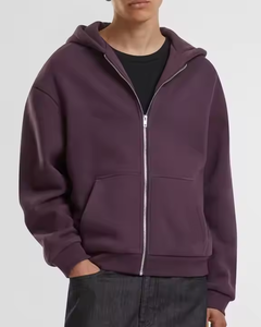 Sweat à capuche athlétique premium pour homme, hiver, fermeture éclair, doublure sherpa, brodé, épais, respirant, grandes tailles, élégant - Product Image 1