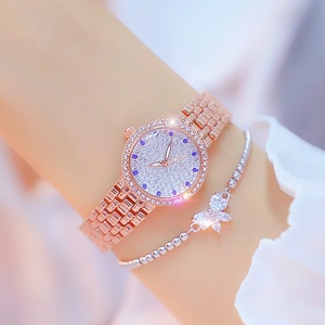 BS New Hot-Selling Fashion Full <b>Diamond</b> Women's <b>Watch</b> Quartz Movement Stainless Steel Band Alloy Case Blue <b>Diamond</b> Dial 30M - Product Image 4