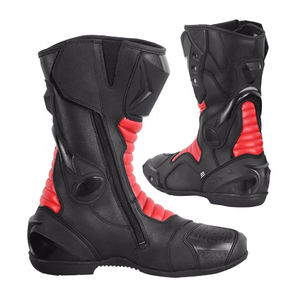 High Quality Men's Plus Size Racing Jersey Custom Logo Motorbike Shoes Real Leather Breathable Windproof Motorcycle Riding <b>Boots</b> - Product Image 1