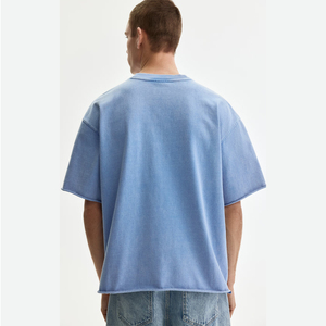 Custom Acid Washed Distressed Tshirts Oversized Blank Spandex/Cotton T-shirts Men's Boxy Fit Vintage T Shirts Luxury Tee Shirts - Product Image 3