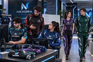 Vêtements d'e-sport personnalisés pour hommes avec étiquette privée |   Bleu noir et six variations de couleurs |   Fabricant OEM ODM |   X Sports City | - Product Image 6