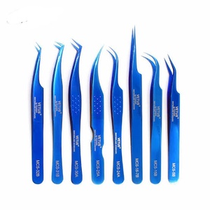 Vired Impex Professional Stainless Steel Fiber <b>Lash</b> Eyelash Tweezers <b>Cluster</b> <b>Lash</b> Tweezer High Quality Durable Precision 10mm - Product Image 4