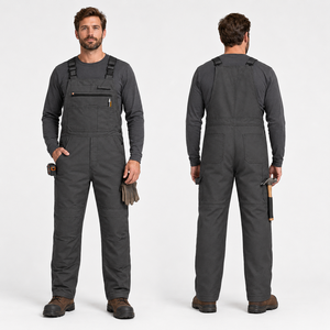 Overoles de Alta Visibilidad para Hombre, Premium, de Algodón Twill Transpirable, con Tirantes Ajustables, Hebillas Negras, Bolsillos Utilitarios y Rodillas Reforzadas - Product Image 6