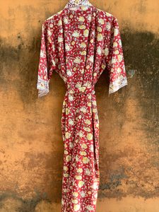 Robe de soirée moderne chaude détendue col en V profond faite à la main Tie Dye Trendy Summer Resort Wear Robe de soirée Boho Beach Kaftan Kimono Robe - Product Image 5