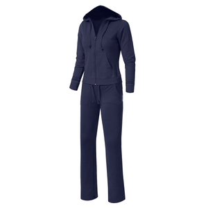 Conjunto Deportivo de Dos Piezas para Mujer, con Capucha, de Algodón, Corte Holgado, Largo, con Logotipo Estampado en la Parte Delantera, para Otoño, Calidad Premium - Product Image 1
