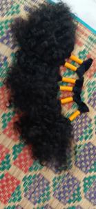 Extensión de cabello a granel de templo indio del Sur rizado crudo para trenzar sin productos químicos sin enredos - Product Image 5