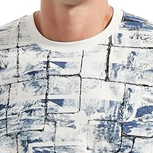 เสื้อยืดทรงบ็อกซี่แบบครอปสั่งตัดพิเศษ ขนาดใหญ่พิเศษ ผลิตจากผ้าฝ้ายเฟรนช์เทอร์รี่ 100% พร้อมลายกราฟิกพิมพ์สกรีนและประดับด้วยคริสตัลทั่วตัว - Product Image 3