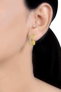 Pendientes Colgantes de Aleación Chapados en Oro con Piedras para Mujer, Ideales para Bodas y Celebraciones, Disponibles al Mejor Precio del Mercado - Product Image 2