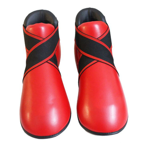 Blue Leather Lace-Up Boxing Shoes with <b>Red</b> Elastic Bands Breathable Shock Resistant <b>High</b> <b>Top</b> Training - Product Image 3