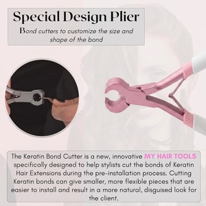 Cortador Profesional de Extensiones de Cabello con Queratina, Alicates de Acero Inoxidable con Dientes Afilados de Precisión para Estilistas de Salón - Product Image 5