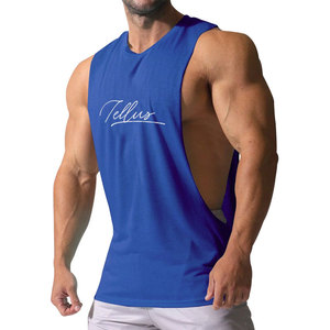 Camisetas sin mangas personalizadas con logo, transpirables, casuales, para hombre, para entrenamiento, gimnasio, musculación, corte holgado. - Product Image 1