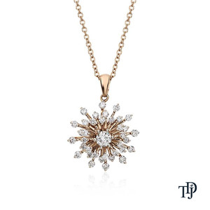 Pendentif en or 10K avec diamant (naturel) taille brillant et rayons, pour une élégance céleste – Vente en gros et au détail OEM - Product Image 2