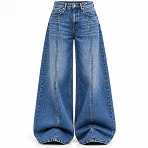 Proveedor al por mayor de jeans de mezclilla rígida para mujer, mezclilla cruda, personalización de marca para marcas de ropa urbana, tallas S-XL, MOQ bajo al por mayor - Product Image 5