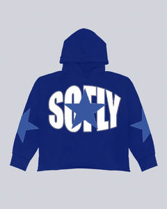 Sweat à capuche zippé surdimensionné en coton mélangé, style streetwear, effet délavé et usé, avec poche brodée personnalisée pour homme - Product Image 5