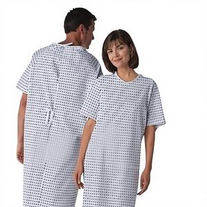Uniformes de Paciente de Algodón Blanco para Uso Unisex, Blusas y Camisas de Uniforme de Paciente de Algodón Blanco Vesbhusha para Uso Hospitalario - Product Image 1