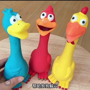 ของเล่นสุนัข ของเล่นรูปไก่ ของเล่นยางพาราธรรมชาติ อุปกรณ์สัตว์เลี้ยง ของเล่นมีเสียง ของเล่นสำหรับสัตว์เลี้ยงช่วยดูแลฟัน ของเล่นสำหรับสัตว์เลี้ยงช่วยออกกำลังกาย - Product Image 3