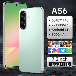 สมาร์ทโฟน Bezel-Less Look A56 5G หน้าจอ 7.3 นิ้ว ปลดล็อคด้วยใบหน้า หน่วยความจำ 16GB+1TB ระบบปฏิบัติการ Android 14 กล้อง HD 72+108MP รองรับซิมคู่ CDMA โทรศัพท์เล่นเกม - Product Image 5