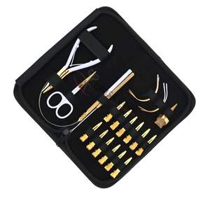Kit d'outils professionnels pour extensions de cheveux Micro Link avec pince à perles, outil d'enfilage de boucles, aiguilles à coudre, ciseaux et doigtier - Product Image 1