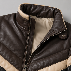 Chaqueta de Cuero de Primera Calidad para Hombre, Invierno, con Logotipo Frontal, Transpirable, Ecológica, 100% Piel de Vaca Original - Product Image 5