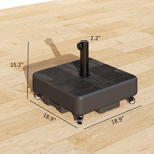 Base per Ombrellone da Esterno con Ruote per Pali da 1.5''/1.9'' - Elegante Supporto per Ombrellone da Giardino - Product Image 3