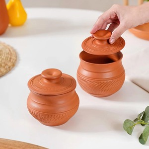 Pot à fleurs en terre cuite traditionnel japonais avec couvercle, capacité de 250 ml, jardinière décorative pour usage intérieur/extérieur - Product Image 3