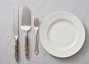 Elegant Stainless Steel Flatware Cake Server And Knife Set With Leopard Handle Elegant Design Tableware Cutlery For Wedding - Product Image 3