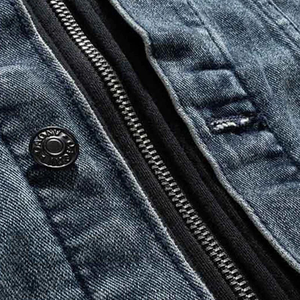 <b>Men's</b> Casual Hooded <b>Fleece</b> <b>Jacket</b> Light Washed Polyester/Cotton <b>Lined</b> Regular Fit Solid Color Non-Stretch Fabric Eco-Friendly - Product Image 5