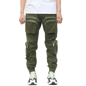 Pantalon cargo jogger kaki pour homme, taille élastique, plusieurs poches, style décontracté, tissu en toile respirant, idéal pour l'automne - Product Image 5