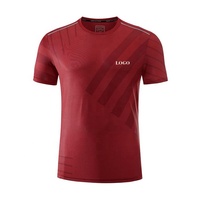 T-shirts pour hommes tricotés en coton doux 100% de gros OEM conceptions personnalisées transfert de chaleur imprimé