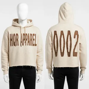 Nouveau sweat à capuche ample et personnalisé Dcy pour homme, en molleton 100 % coton 450 g/m², coupe courte avec poche, style oversize - Product Image 1