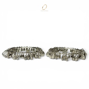 Trending Kashmiri Womens Oxidised Silver Plated Ghungroo Charm Jhumri Bangles Party Wedding Wear Indian Jewelry Wholesale - Product Image 3