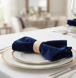 Ensemble de 4 anneaux de serviette en bois naturel, décoration de table ronde pour mariage et réceptions - Product Image 3