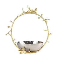 Bol de service en métal élégant et de qualité, vaisselle décorative, forme unique, pour la maison, la salle à manger, le restaurant, la restauration, la cuisine, ensemble de plats de service