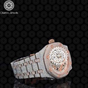 Montre mécanique de luxe pour homme Charm_Jewels en acier inoxydable, cadran analogique 40 mm, verre, date automatique, boîtier carré, résistance à l'eau 10 bars - Product Image 1
