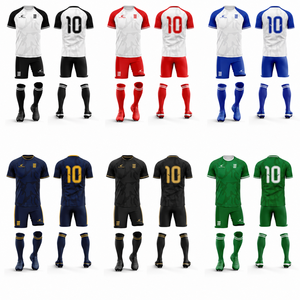 Conjunto de Camiseta de Fútbol Personalizada para Hombre, Blanca y Negra, Sublimada, de Manga Corta, Absorbente de Humedad, para Todas las Temporadas, Uniforme de Equipo para Adultos - Product Image 2