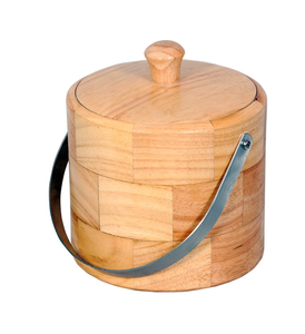 Seau à glace en bois 100% naturel pour accessoires de bar, seaux à glace en bois personnalisés et élégants pour bière, whisky, vodka - Product Image 3