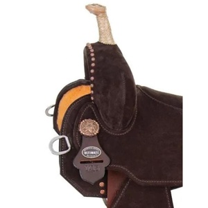 Genuine Leather Western <b>Saddle</b> <b>TreeLess</b> Barrel Pleasure <b>Saddle</b> From India for Horse Tack and English Racing - Product Image 5