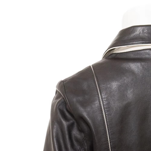 Chaqueta de Cuero de Oveja Genuina para Mujer, Diseño Personalizado con Logotipo, Impermeable, Rellena, Transpirable, para Todas las Temporadas, Teñido Liso, Personalizada - Product Image 4