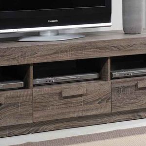 Rustico rovere TV Stand elegante arredamento per la casa con impiallacciatura di legno naturale durevole ed elegante mobili - Product Image 5