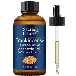 Aceite Esencial de Incienso Puro y Natural de Primera Calidad Sacred Flames, Boswellia Carteri, Grado Terapéutico, Aceite Corporal, Exportador, 10 ml - Product Image 1