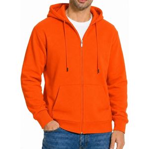 Custom Full <b>Zip</b> <b>Hoodie</b> Men Cotton Fleece Hooded Sweatshirt with Kangaroo <b>Pockets</b> for Modern Casual Streetwear Wholesale - Product Image 1