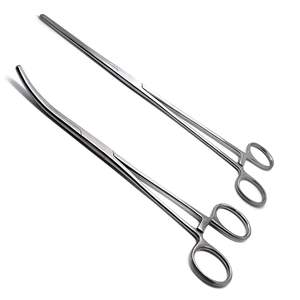 Pinzas Rectas y Curvas de Acero Inoxidable con Triple Bloqueo para Uso Médico Hospitalario, Instrumentos Quirúrgicos, Pinzas Kelly de Grip Surgical - Product Image 1