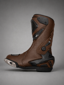 Botas de Motociclismo de Cuero Genuino Negras Impermeables hasta Media Pantorrilla, Botas de Turismo Deportivas para Adultos Antideslizantes para Todas las Estaciones - Product Image 2