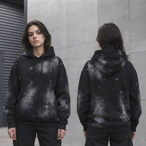 Sudaderas con capucha estampadas al por mayor, estilo urbano vintage, con hombros caídos, 100% algodón, sudaderas con capucha estampadas - Product Image 4