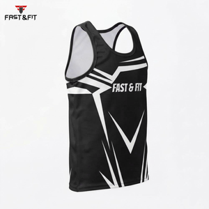 Débardeur de sport à sublimation, logo personnalisé, couleur unie, sans manches, respirant, séchage rapide, pour musculation et fitness - Product Image 3