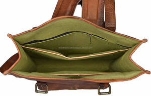 Premium Genuine <b>Leather</b> <b>Backpack</b> <b>For</b> <b>Men</b> Classic Style Sturdy Durable <b>Leather</b> With Multiple Compartments Adjustable Straps - Product Image 3