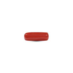 Natural Red Coral Oval Cabochon 5.85 Carat Loose Gemstone for Fine Jewelry - Product Image 1