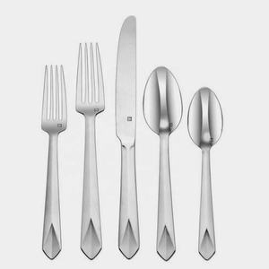 Gran oferta, juego de cubiertos de acero inoxidable de lujo real de alta calidad, cuchara pulida mate plateada, tenedor y cuchillo para mesa de restaurante - Product Image 2