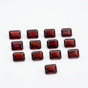 Lot de pierres précieuses en grenat naturel du Mozambique, taille octogonale, de 3x5mm à 7x5mm, grenat rouge de qualité AAA, pierres émeraude facettées, vente en gros - Product Image 4