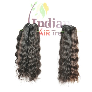 Cheveux humains indiens bruts ondulés, texture soyeuse naturelle, provenant d'un seul donneur, avec dentelle, peuvent être teints, décolorés et bouclés, pour femmes - Product Image 6